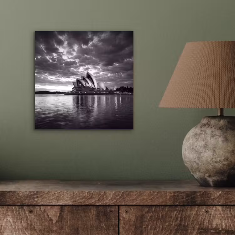 Aluminium schilderij - Architectuur - Water - Stad - Modern - Zwart-wit — 3
