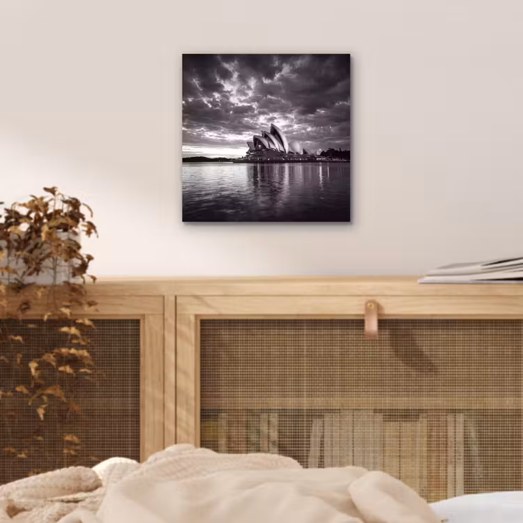 Aluminium schilderij - Architectuur - Water - Stad - Modern - Zwart-wit — 4