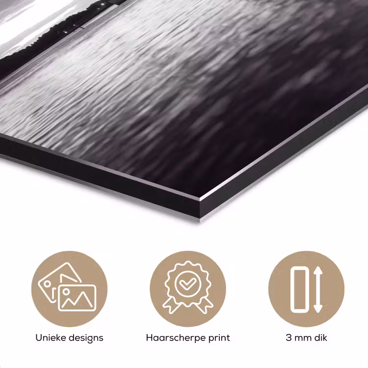 Aluminium schilderij - Architectuur - Water - Stad - Modern - Zwart-wit — 7