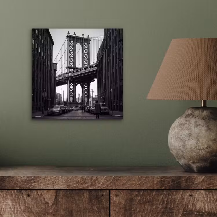 Aluminium schilderij - Brug - Stad - Architectuur - Modern - Zwart-wit — 3