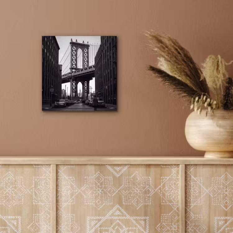 Aluminium schilderij - Brug - Stad - Architectuur - Modern - Zwart-wit — 5