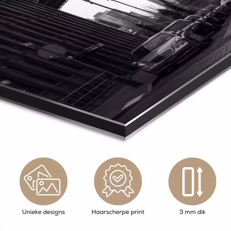 Aluminium schilderij - Brug - Stad - Architectuur - Modern - Zwart-wit — 7
