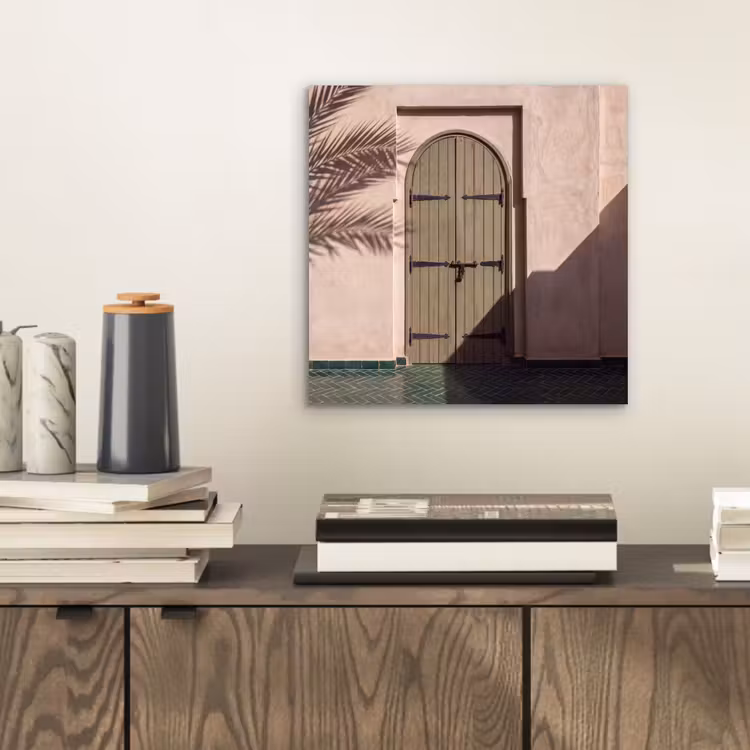 Aluminium schilderij - Deur - Hout - Architectuur - Groen - Rustiek — 2