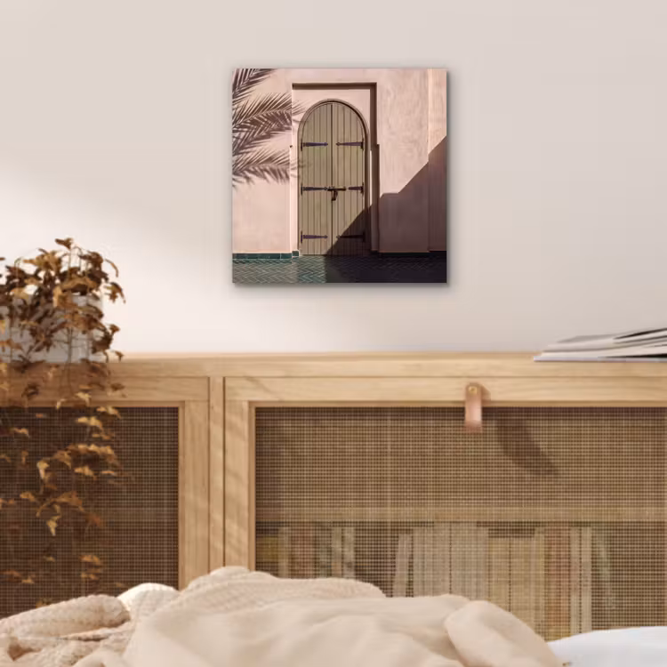 Aluminium schilderij - Deur - Hout - Architectuur - Groen - Rustiek — 4