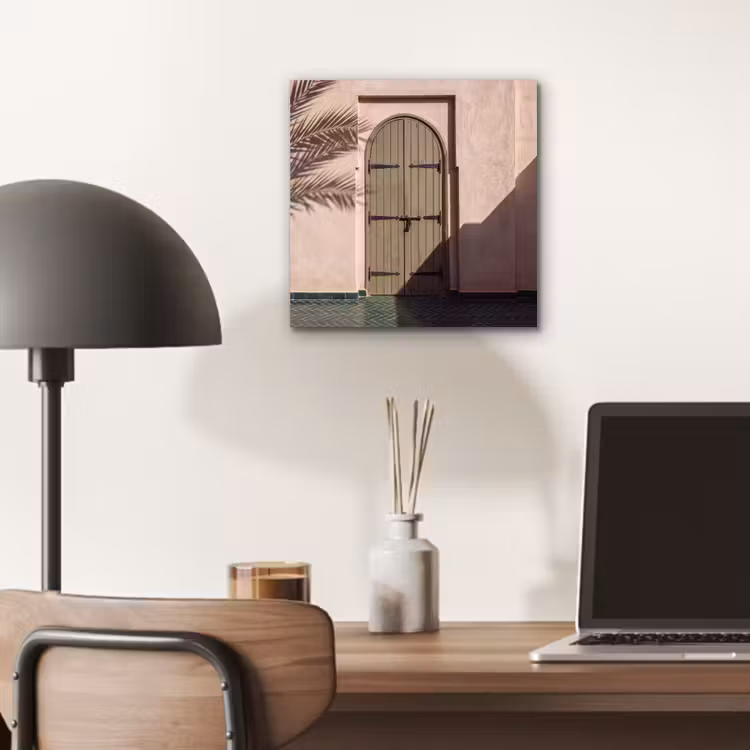 Aluminium schilderij - Deur - Hout - Architectuur - Groen - Rustiek — 6