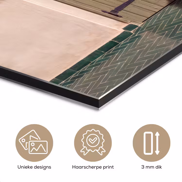Aluminium schilderij - Deur - Hout - Architectuur - Groen - Rustiek — 7
