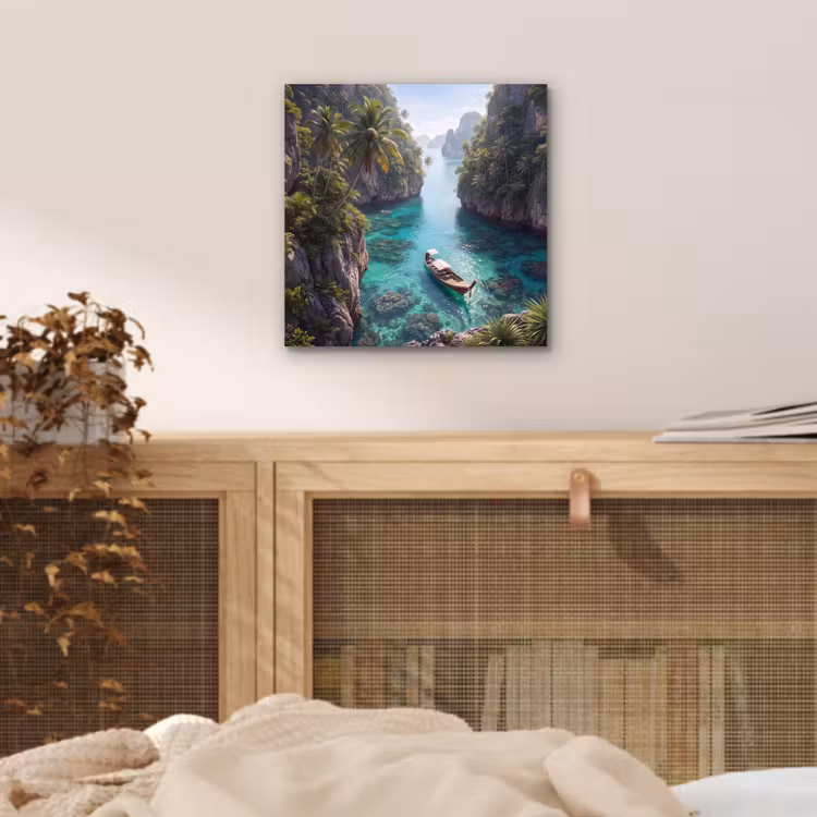 Aluminium schilderij - Eiland - Tropisch - Water - Palmbomen - Natuur — 4