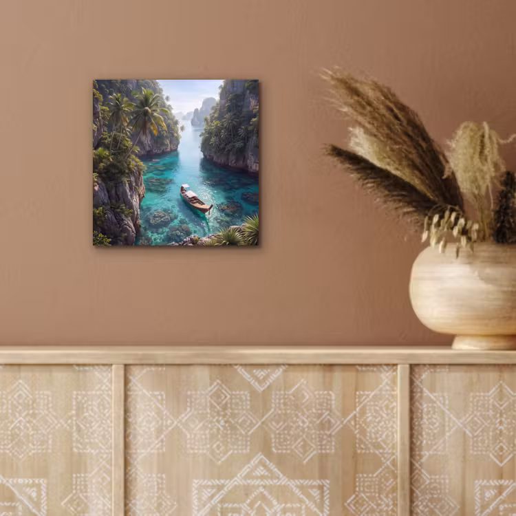Aluminium schilderij - Eiland - Tropisch - Water - Palmbomen - Natuur — 5