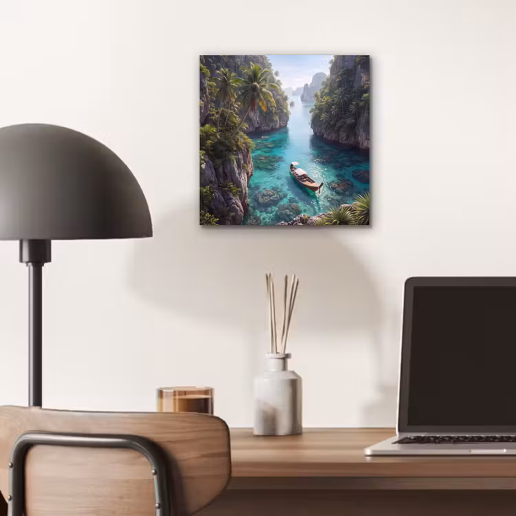Aluminium schilderij - Eiland - Tropisch - Water - Palmbomen - Natuur — 6