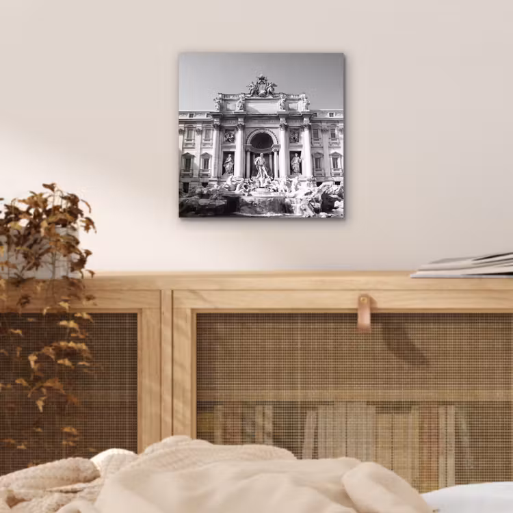 Aluminium schilderij - Fontein - Beelden - Architectuur - Zwart-wit — 4