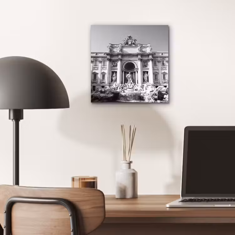 Aluminium schilderij - Fontein - Beelden - Architectuur - Zwart-wit — 6