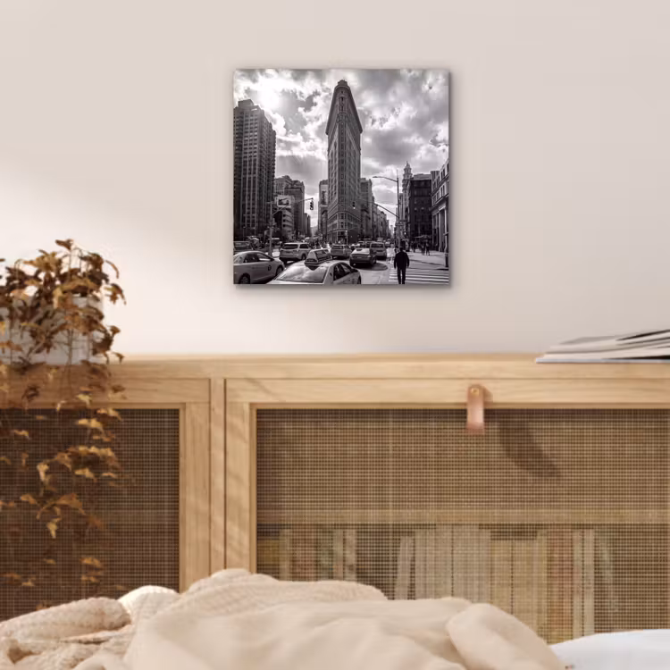 Aluminium schilderij - Gebouw - Hoogbouw - Stad - Architectuur - Zwart-wit — 4