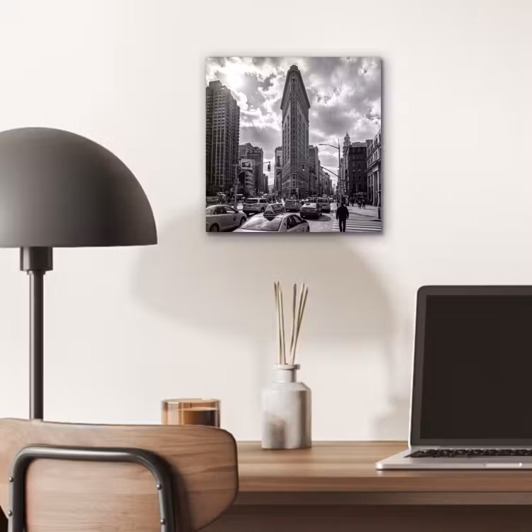 Aluminium schilderij - Gebouw - Hoogbouw - Stad - Architectuur - Zwart-wit — 6
