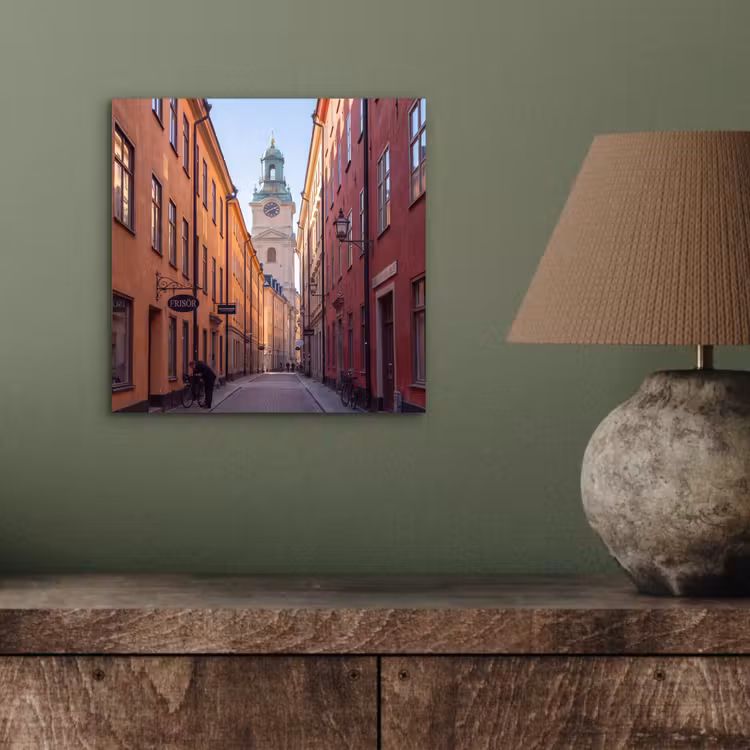 Aluminium schilderij - Straat - Klokkentoren - Stad - Architectuur - Historisch — 3