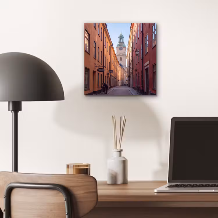 Aluminium schilderij - Straat - Klokkentoren - Stad - Architectuur - Historisch — 6