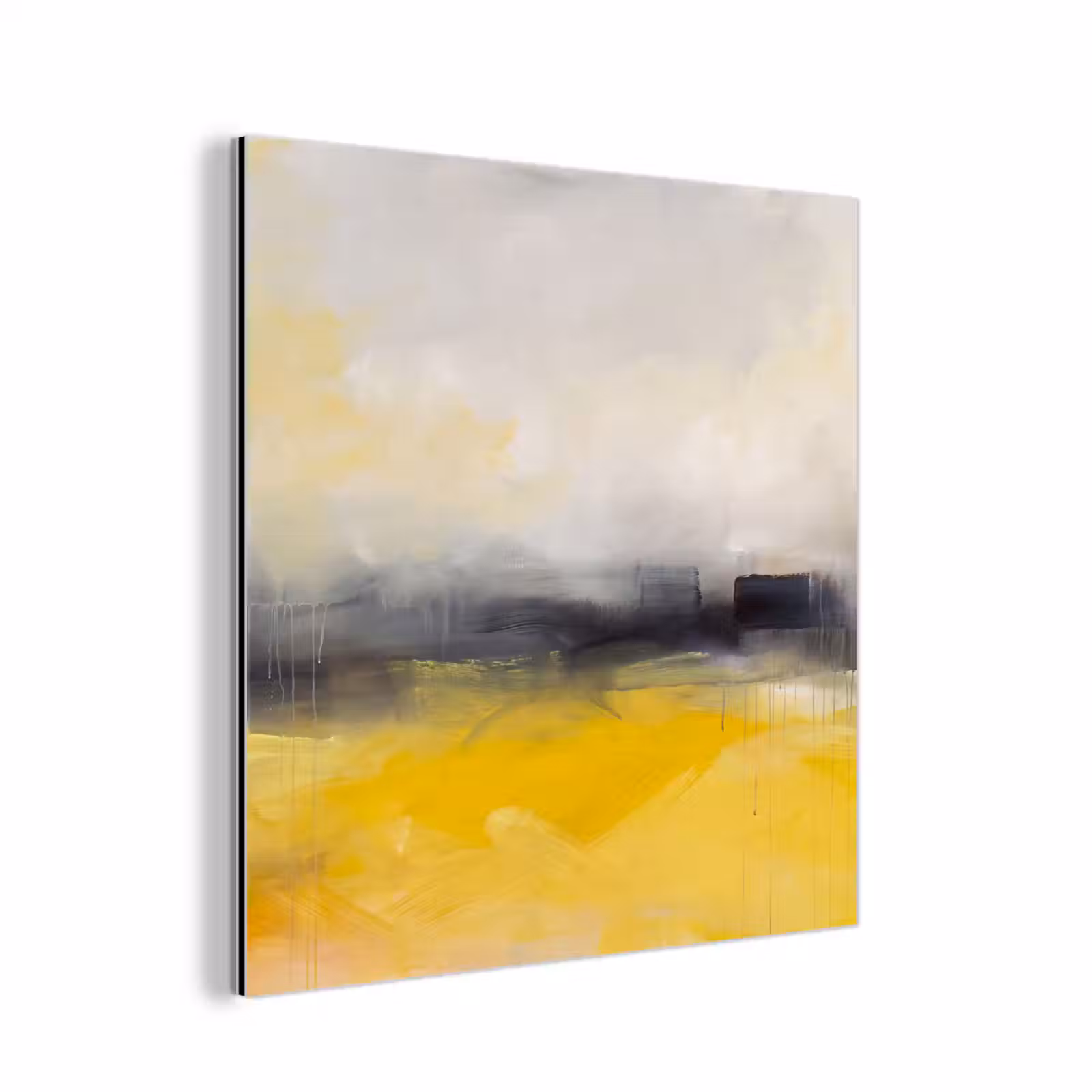 Aluminium schilderij - Abstract - Landschap - Modern - Geel — 1
