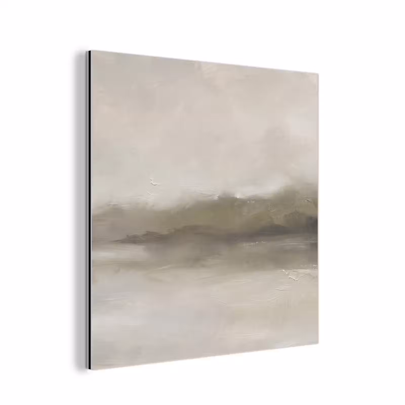 Aluminium schilderij - Abstract - Landschap - Nevel - Modern - Grijs — 1