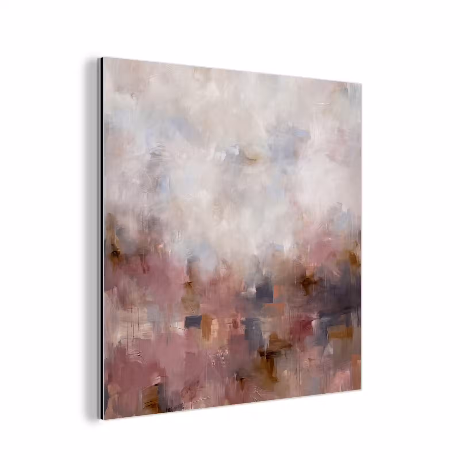 Aluminium schilderij - Abstract - Vloeiend - Kunst - Modern - Beige — 1