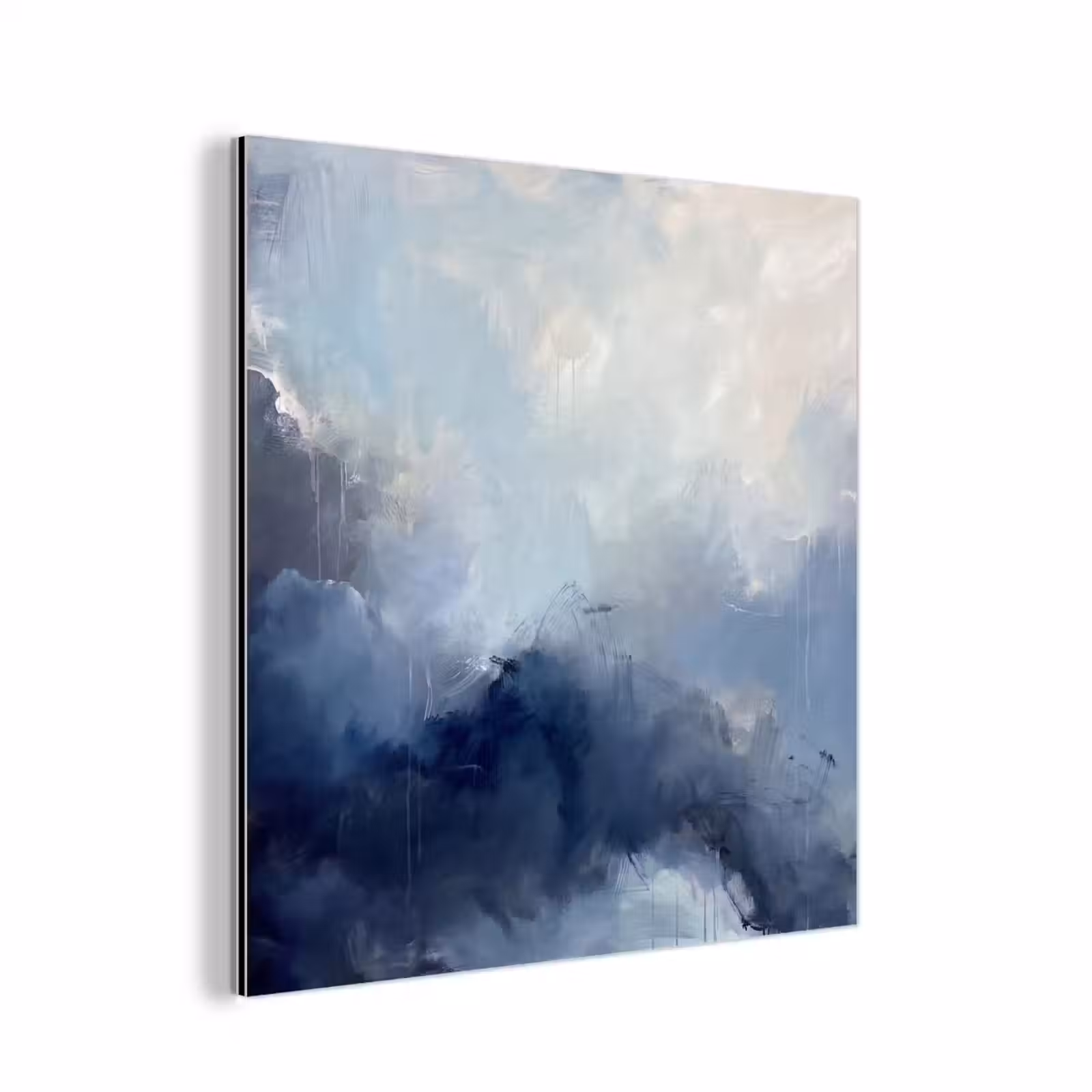 Aluminium schilderij - Abstract - Wolken - Modern - Blauw - Kunst — 1