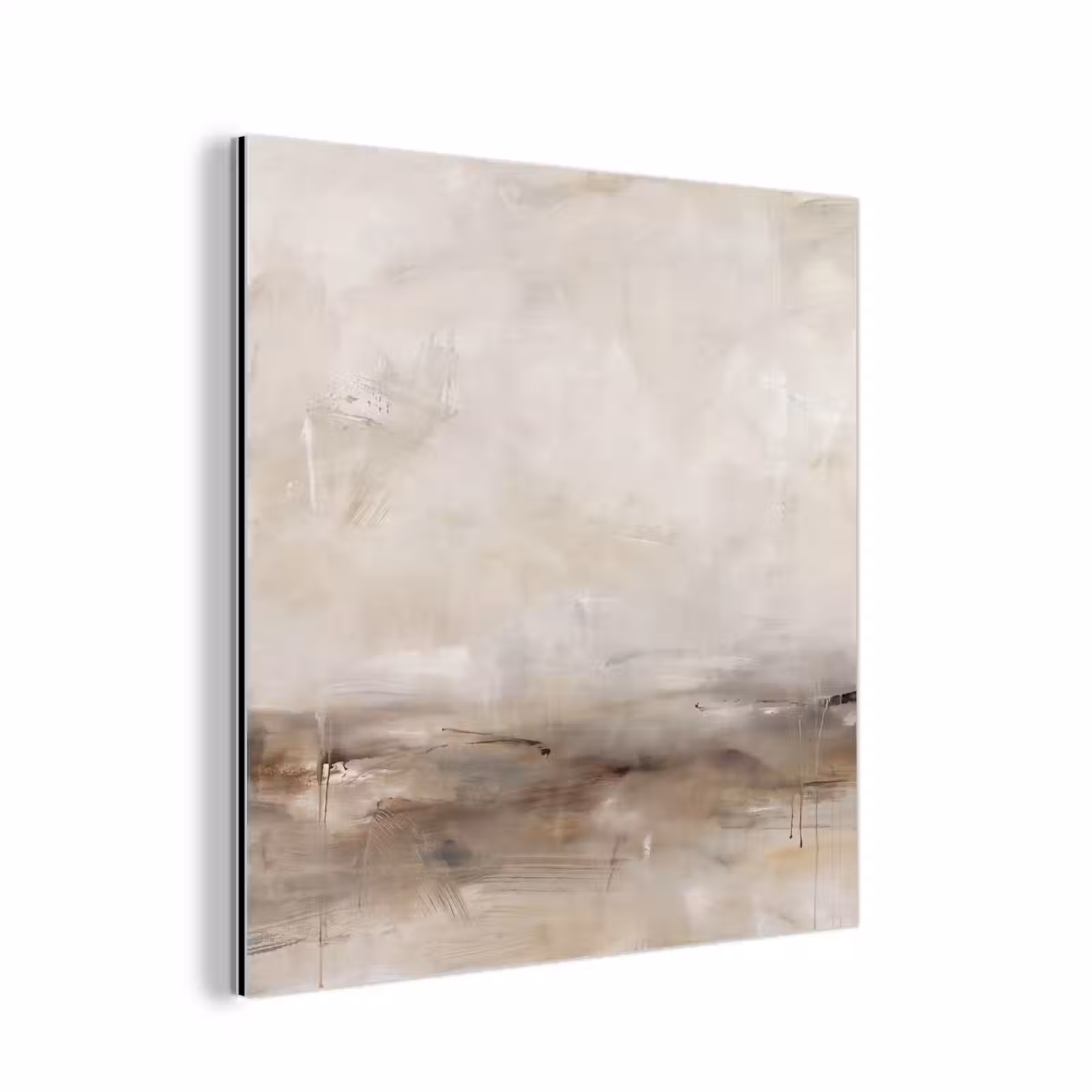 Aluminium schilderij - Abstrakt - Landschap - Modern - Beige - Kunst — 1