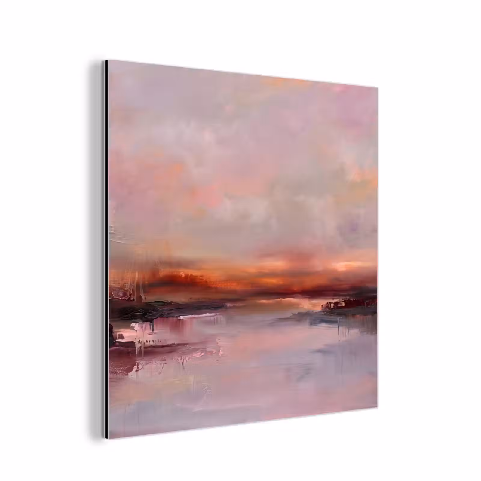 Aluminium schilderij - Landschap - Zonsondergang - Abstract - Modern - Roze — 1