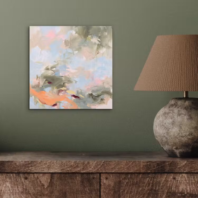 Aluminium schilderij - Abstract - Borstelstreken - Kunst - Modern - Pastel — 3