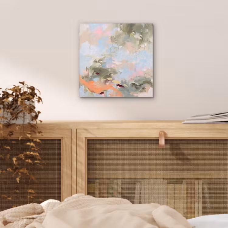 Aluminium schilderij - Abstract - Borstelstreken - Kunst - Modern - Pastel — 4