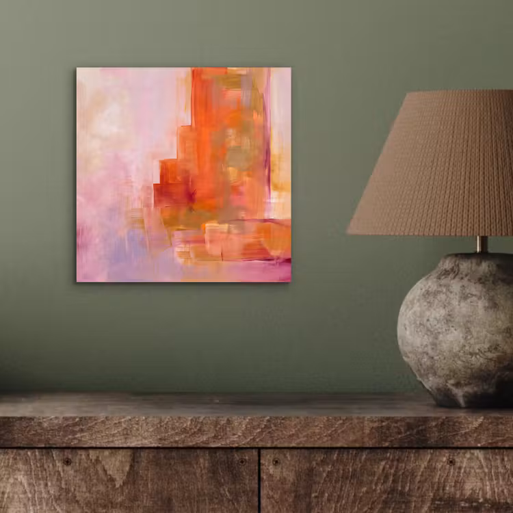 Aluminium schilderij - Abstract - Borstelstreken - Kunst - Paars - Goud — 3