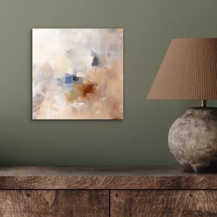 Aluminium schilderij - Abstract - Borstelstreken - Modern - Beige - Kunst — 3