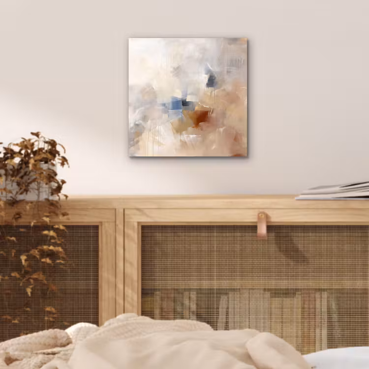 Aluminium schilderij - Abstract - Borstelstreken - Modern - Beige - Kunst — 4