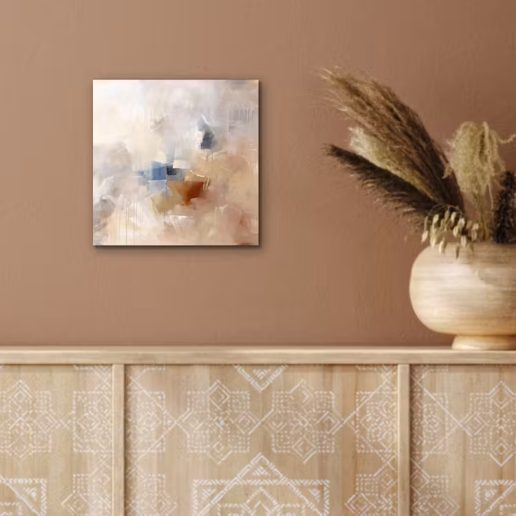 Aluminium schilderij - Abstract - Borstelstreken - Modern - Beige - Kunst — 5