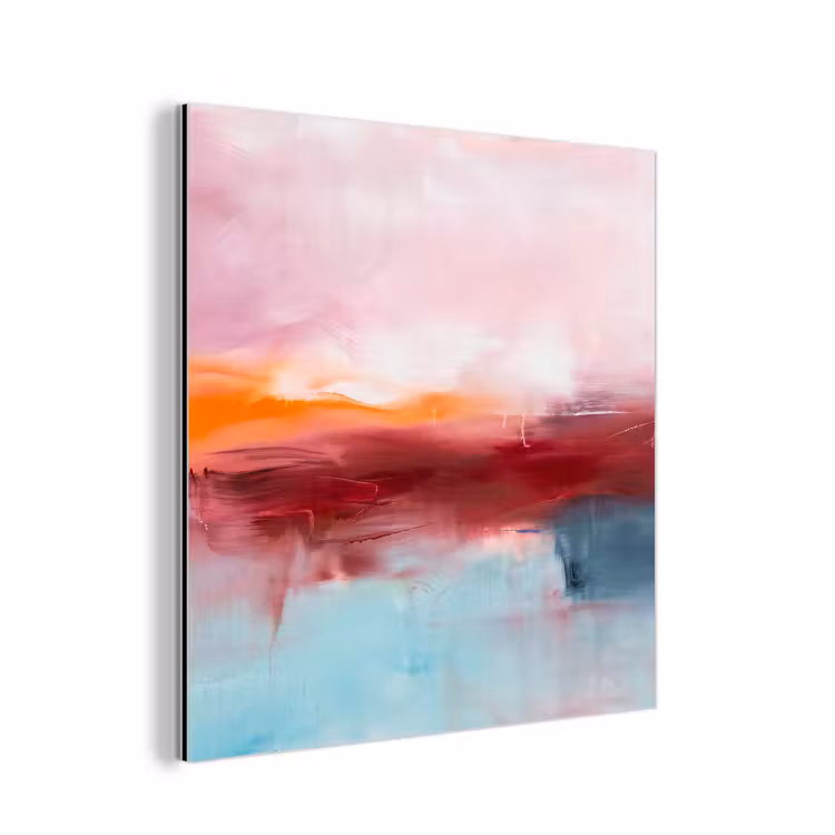 Aluminium schilderij - Abstract - Kleuren - Modern - Kunst - Roze — 1