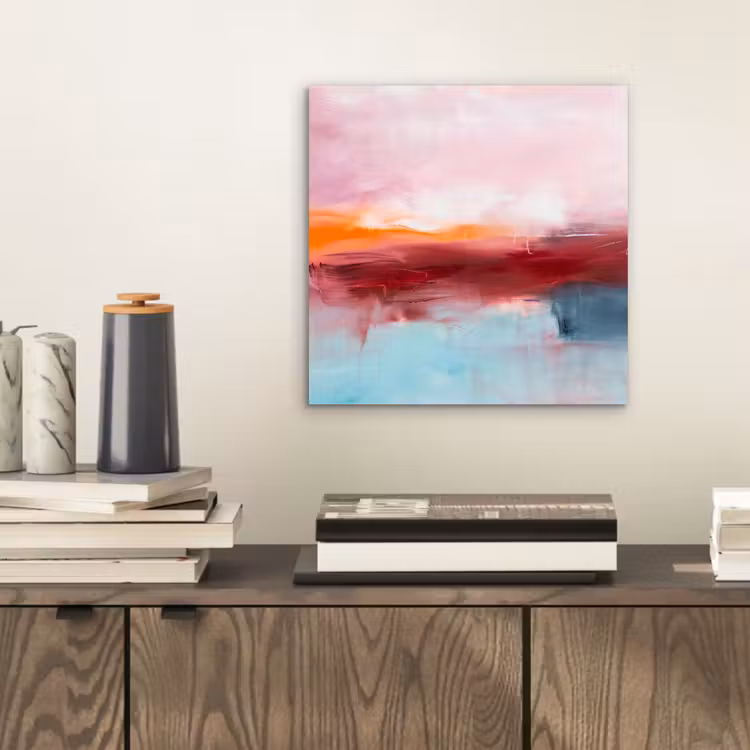 Aluminium schilderij - Abstract - Kleuren - Modern - Kunst - Roze — 2