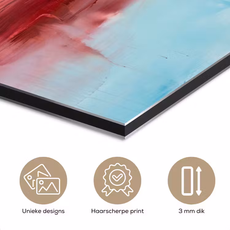 Aluminium schilderij - Abstract - Kleuren - Modern - Kunst - Roze — 7
