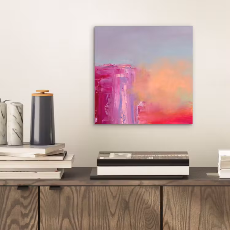 Aluminium schilderij - Abstract - Kleuren - Modern - Roze — 2