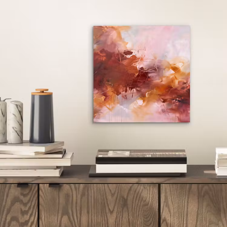 Aluminium schilderij - Abstract - Kleurrijk - Kunst - Modern - Roze-Rood — 2