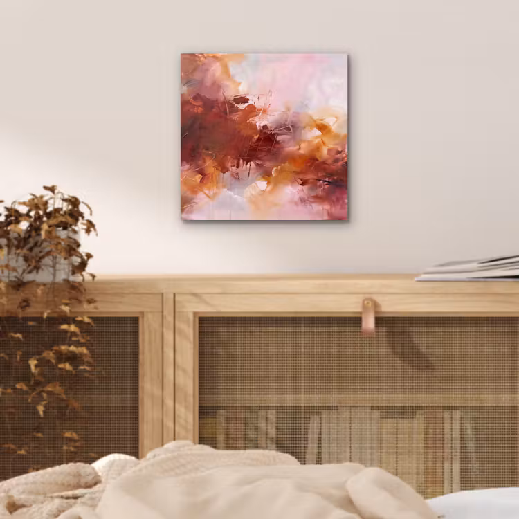 Aluminium schilderij - Abstract - Kleurrijk - Kunst - Modern - Roze-Rood — 4