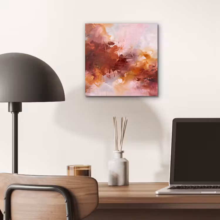 Aluminium schilderij - Abstract - Kleurrijk - Kunst - Modern - Roze-Rood — 6