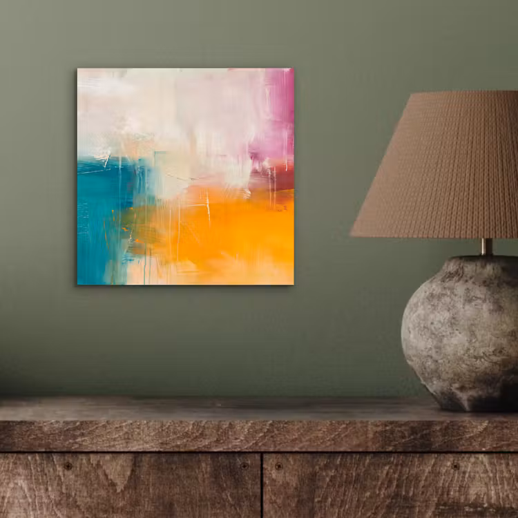 Aluminium schilderij - Abstract - Kleurrijk - Modern - Kunst - Oranje — 3