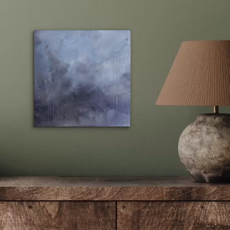 Aluminium schilderij - Abstract - Kwaststreken - Modern - Kunst - Grijs — 3