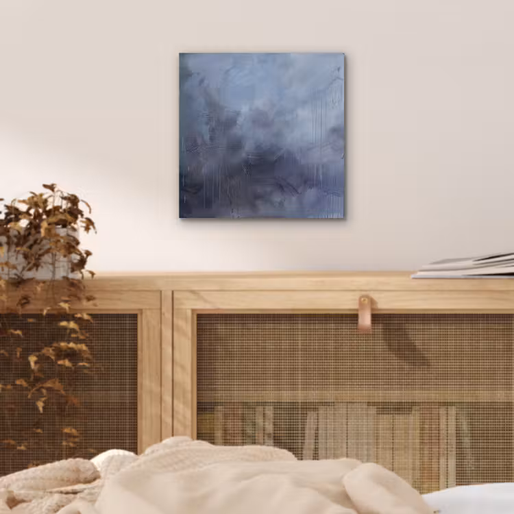 Aluminium schilderij - Abstract - Kwaststreken - Modern - Kunst - Grijs — 4