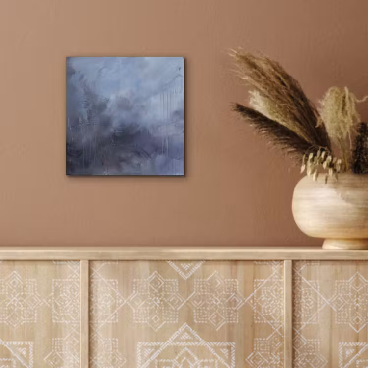 Aluminium schilderij - Abstract - Kwaststreken - Modern - Kunst - Grijs — 5