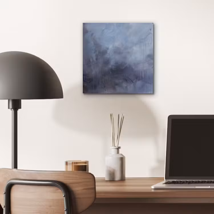 Aluminium schilderij - Abstract - Kwaststreken - Modern - Kunst - Grijs — 6