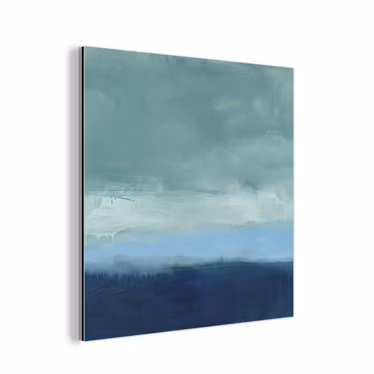 Aluminium schilderij - Abstract - Lagen - Rust - Modern - Blauw — 1