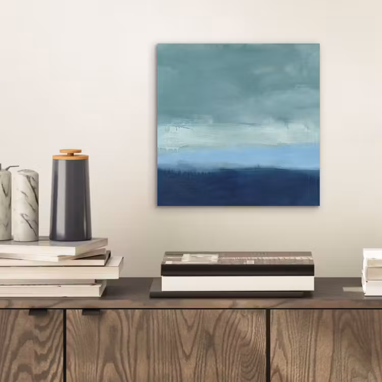 Aluminium schilderij - Abstract - Lagen - Rust - Modern - Blauw — 2