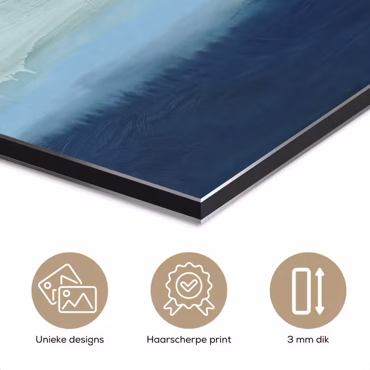 Aluminium schilderij - Abstract - Lagen - Rust - Modern - Blauw — 7