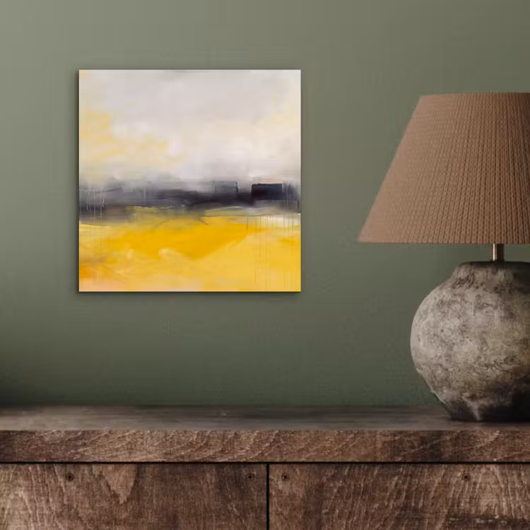 Aluminium schilderij - Abstract - Landschap - Modern - Geel — 3