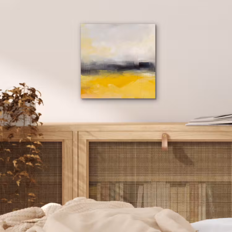 Aluminium schilderij - Abstract - Landschap - Modern - Geel — 4