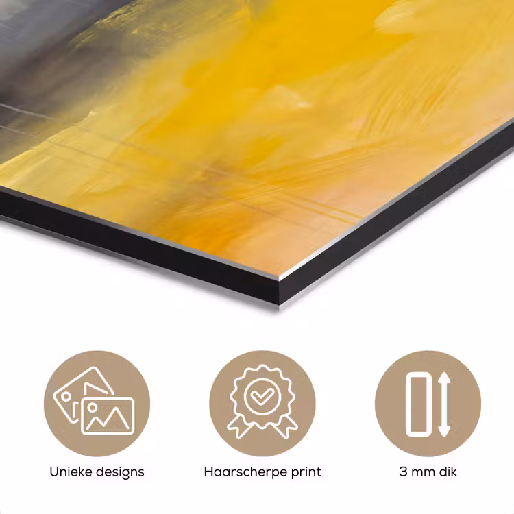 Aluminium schilderij - Abstract - Landschap - Modern - Geel — 7