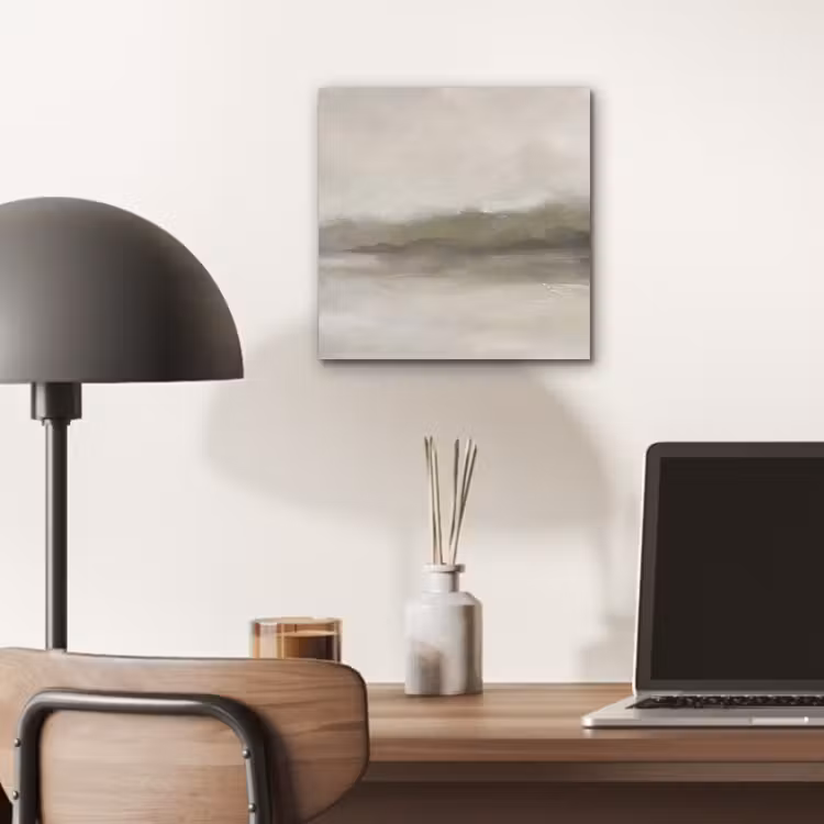 Aluminium schilderij - Abstract - Landschap - Nevel - Modern - Grijs — 6